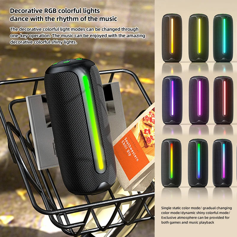 2025 Electronic Gadgets RGB Bluetooth Wireless Speaker High Quality Audio Box Portable Outdoor Speakers