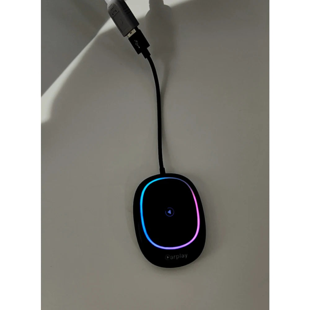 K509 RGB Light Wireless Carplay Adapter Carplay or Android Auto for IOS /android Streaming Dongle Wired to Wireless CarPlay