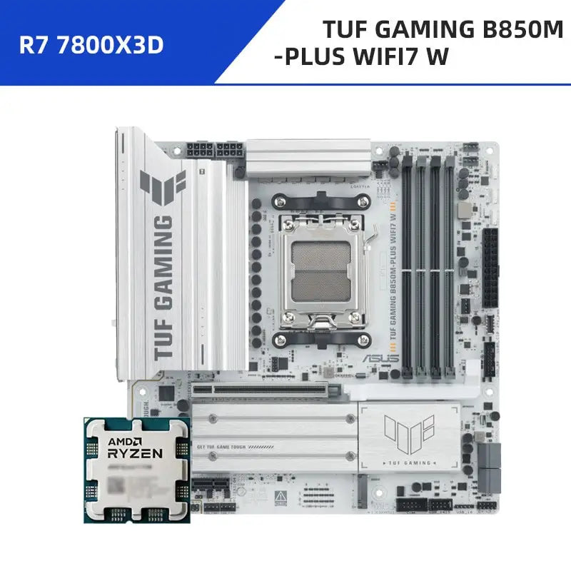 AMD Ryzen 7 7800X3D + ASUS TUF B650M/ASUS ROG B850M Motherboard Combo | High-Performance AM5 Gaming Kit with PCIe 5.0 DDR5