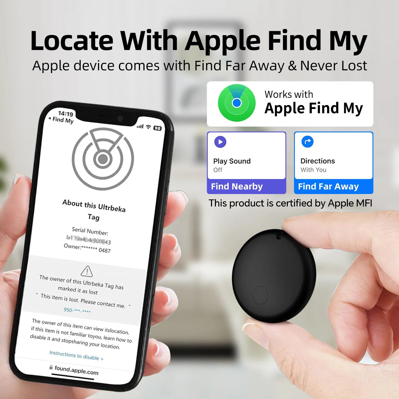 Trending New Electronic Wireless Key Finder Locator Pet Kids Tracking Device for IOS Find My Smart Tag Portable Mini GPS Tracker