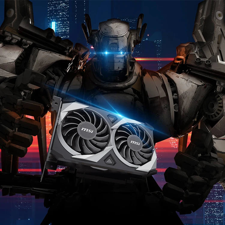 MSI Radeon RX 6500 XT MECH 2X 4G OC Used Gaming Graphic Card with GDDR6 64-bit Memory Supports 1080P Gaming RX 6700XT 6800XT GPU