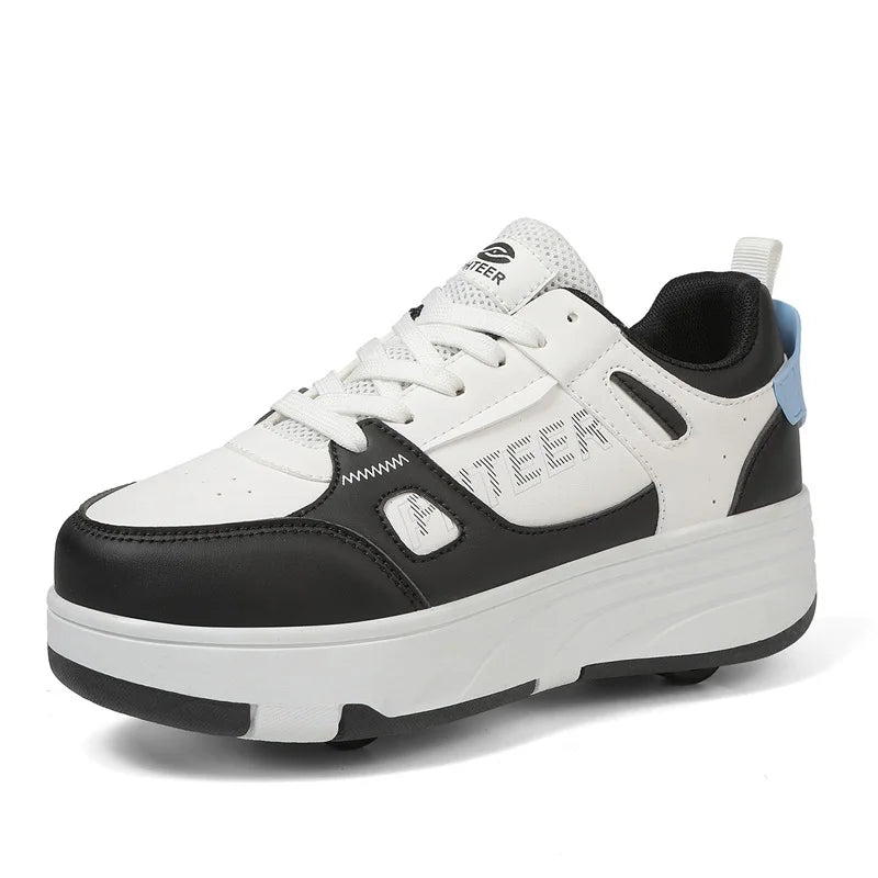 OEM Model USB Charge LED Light Kids' Sport Shoes Single Wheel Adjustable Factory Lights Comfortable for Outdoor Use
