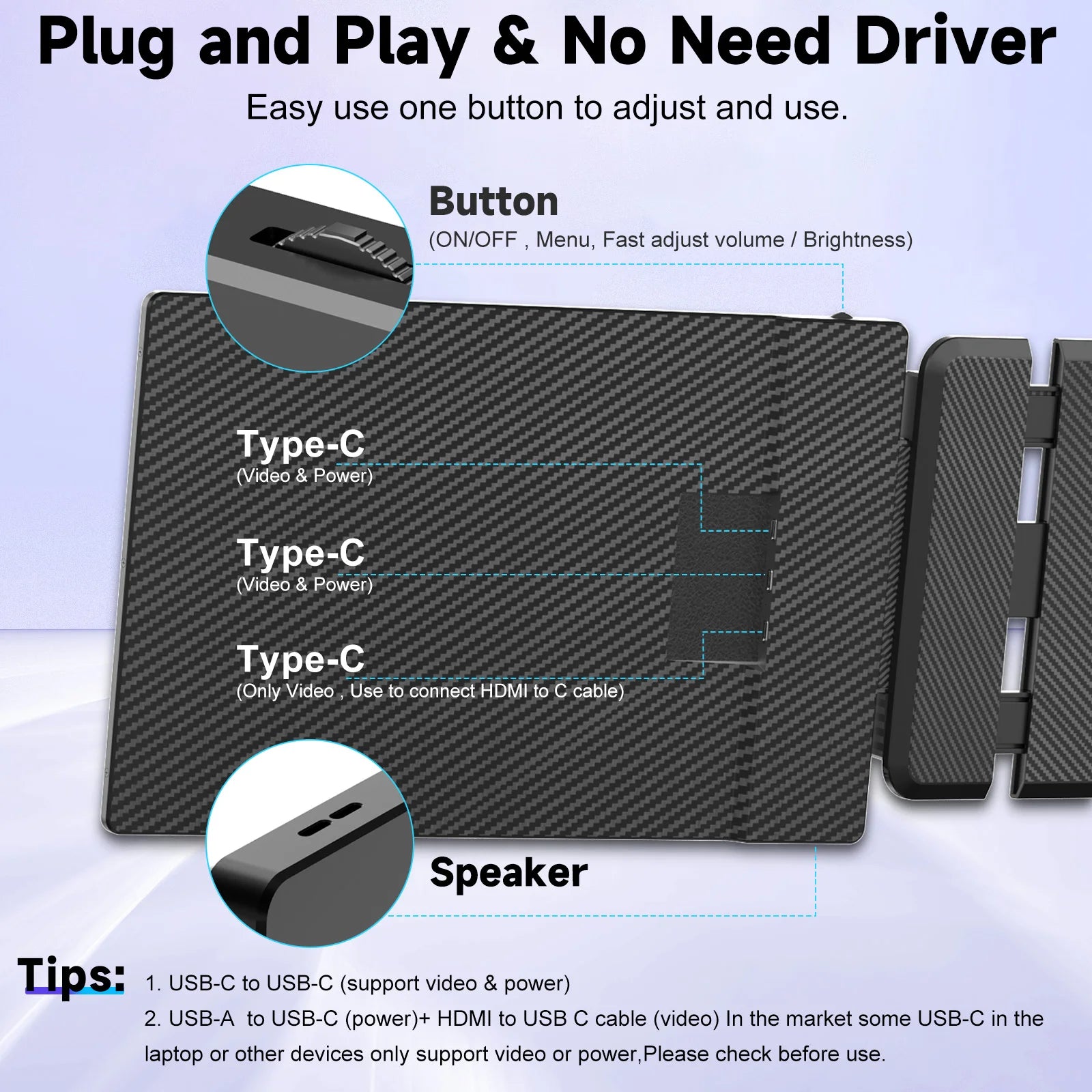 S2 Trendy Electronic Gadgets 2024 Triple Laptop Screen Extender Dual 14inch 1080P HD Portable Monitors for Gaming Coding Finance
