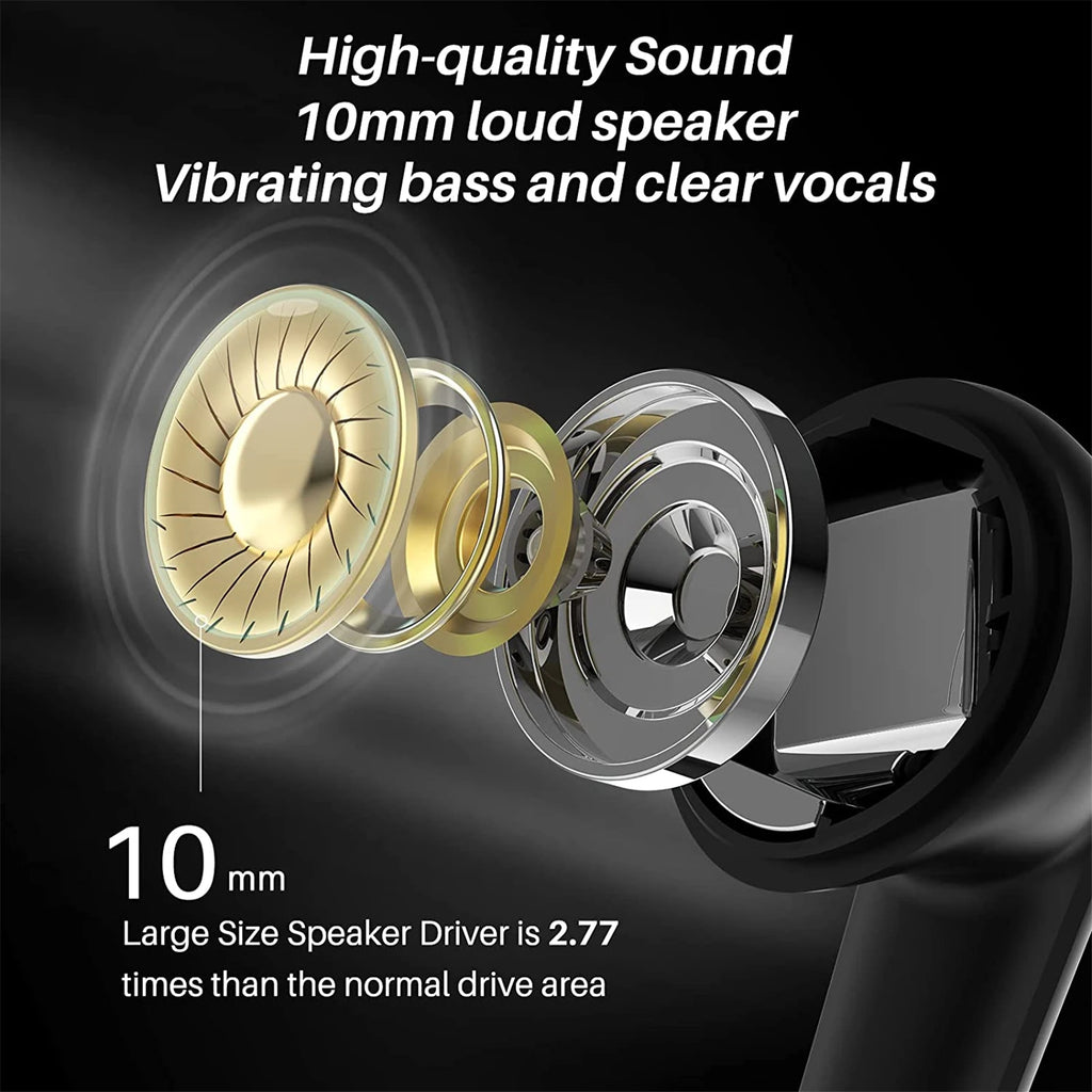 K6 TWS BT In-Ear Headset LED Digital Power Display Microphone Wireless Rotatable HIFI Mini Earbuds for Gaming No Delay JL