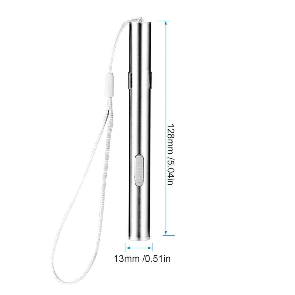 Energy-saving Portable Professional Medical Handy Pen Light USB Rechargeable Mini Flashlight LED Torch with Stainless Steel Clip