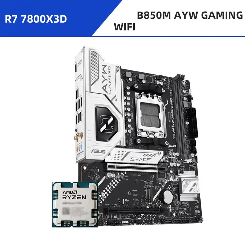 AMD Ryzen 7 7800X3D + ASUS TUF B650M/ASUS ROG B850M Motherboard Combo | High-Performance AM5 Gaming Kit with PCIe 5.0 DDR5