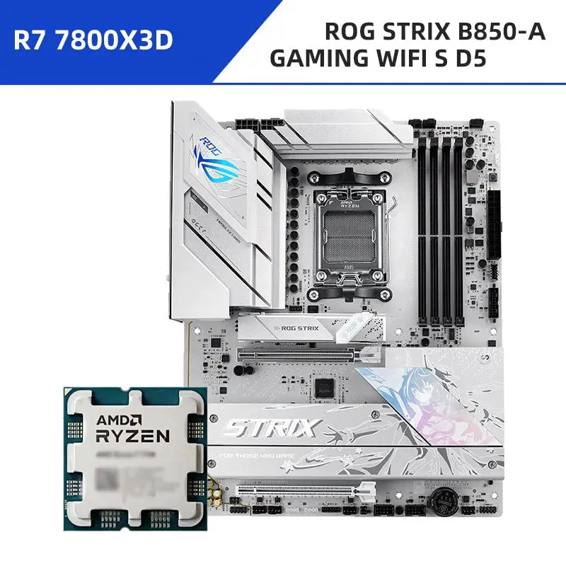 AMD Ryzen 7 7800X3D + ASUS TUF B650M/ASUS ROG B850M Motherboard Combo | High-Performance AM5 Gaming Kit with PCIe 5.0 DDR5
