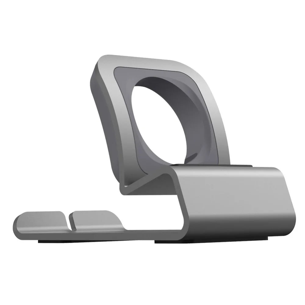 Aluminum Charger Stand for Apple Watch,Dock Station Charging Holder for iWatch Ultra 1 2/10/9/SE/8/7/6/5/4/3/2/1 Silicon Bracket