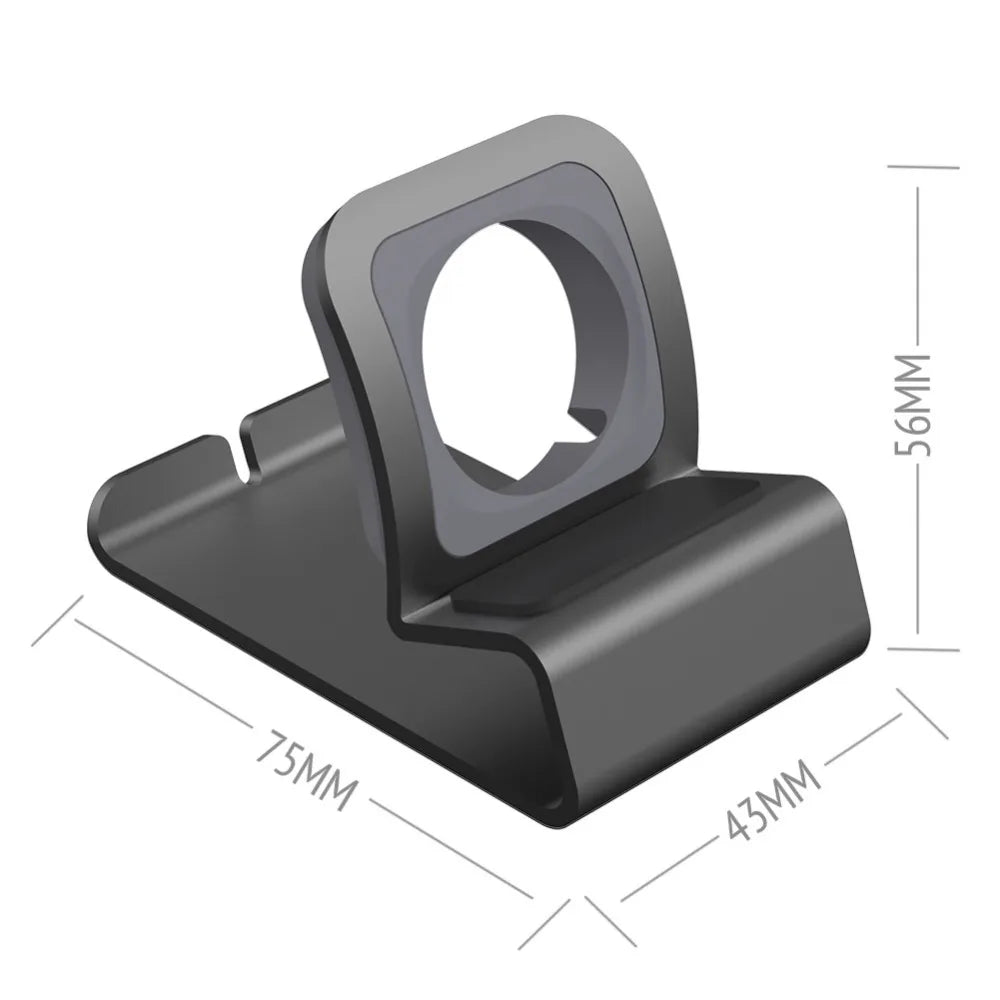 Aluminum Charger Stand for Apple Watch,Dock Station Charging Holder for iWatch Ultra 1 2/10/9/SE/8/7/6/5/4/3/2/1 Silicon Bracket