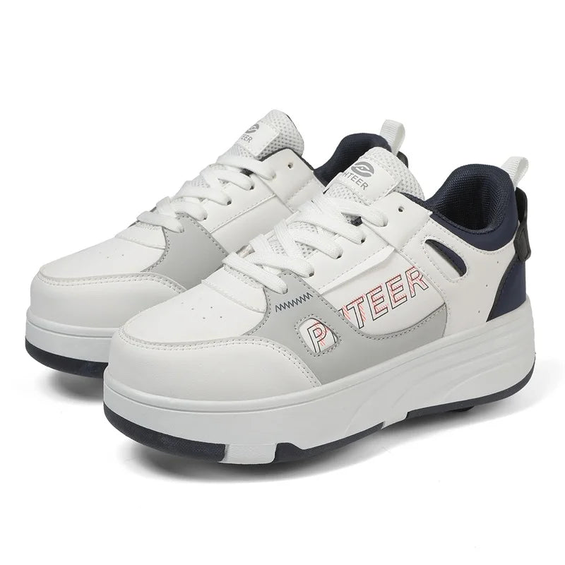 OEM Model USB Charge LED Light Kids' Sport Shoes Single Wheel Adjustable Factory Lights Comfortable for Outdoor Use