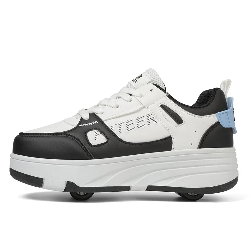OEM Model USB Charge LED Light Kids' Sport Shoes Single Wheel Adjustable Factory Lights Comfortable for Outdoor Use