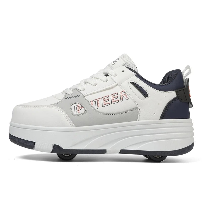 OEM Model USB Charge LED Light Kids' Sport Shoes Single Wheel Adjustable Factory Lights Comfortable for Outdoor Use