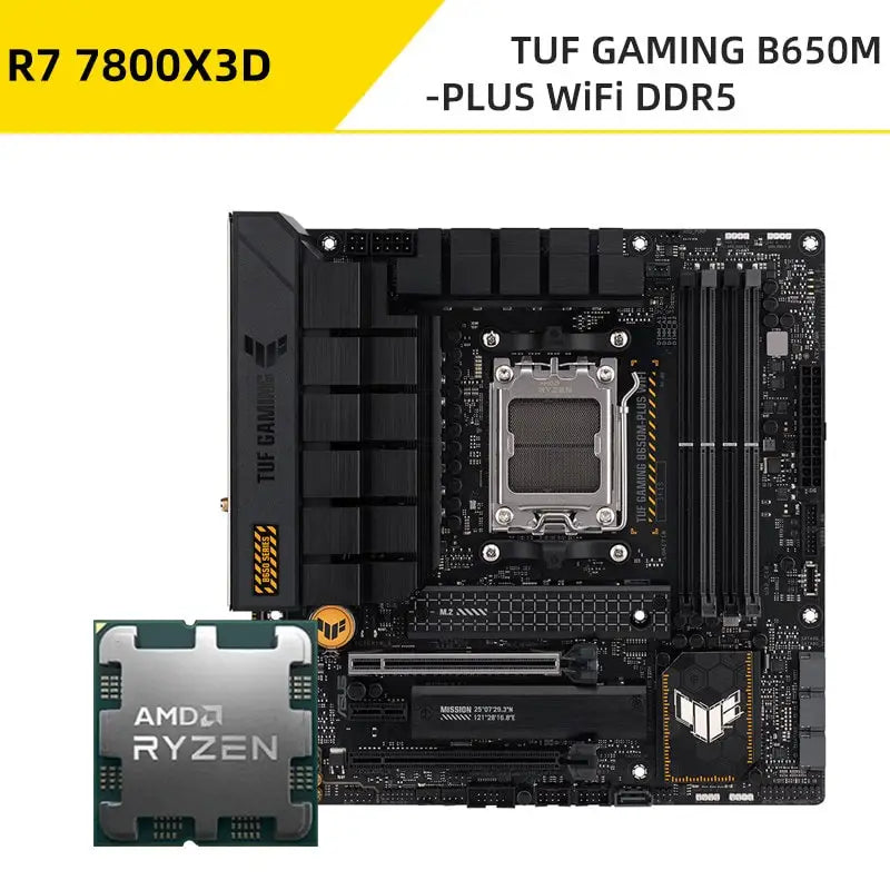 AMD Ryzen 7 7800X3D + ASUS TUF B650M/ASUS ROG B850M Motherboard Combo | High-Performance AM5 Gaming Kit with PCIe 5.0 DDR5