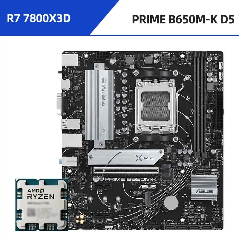 AMD Ryzen 7 7800X3D + ASUS TUF B650M/ASUS ROG B850M Motherboard Combo | High-Performance AM5 Gaming Kit with PCIe 5.0 DDR5