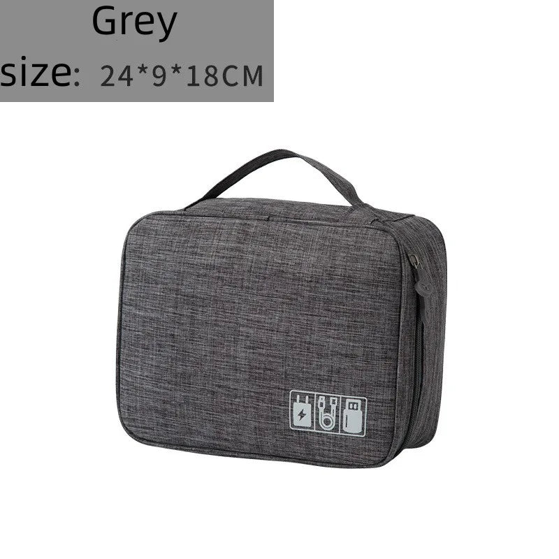 Cable Organizer Box Travel Gadget Bag Hard Drives Portable Storage Case HDD Case Protective Pouch Bag For iPad Mini Power Bank