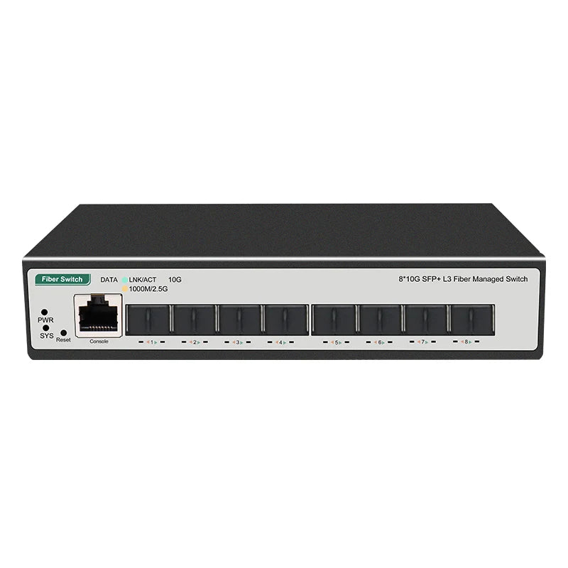8-Port 10-Gigabit SFP+ L3 Managed Network Switch with DHCP Dynamic Routing VLAN Division And Port Aggregation Support