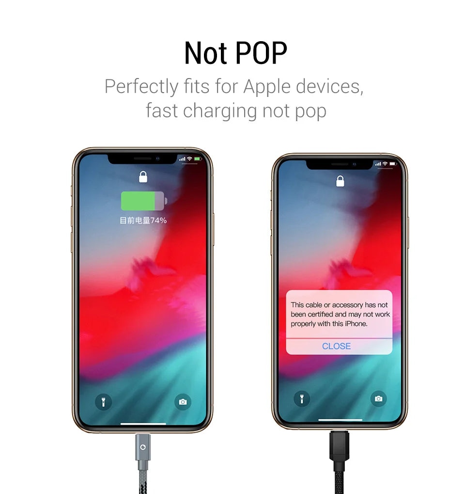 PZOZ 2m 3m Usb Cable For iPhone 14 13 12 11 pro max Xs Xr X SE 8 7 6s plus ipad air mini fast charging cable For iphone charger
