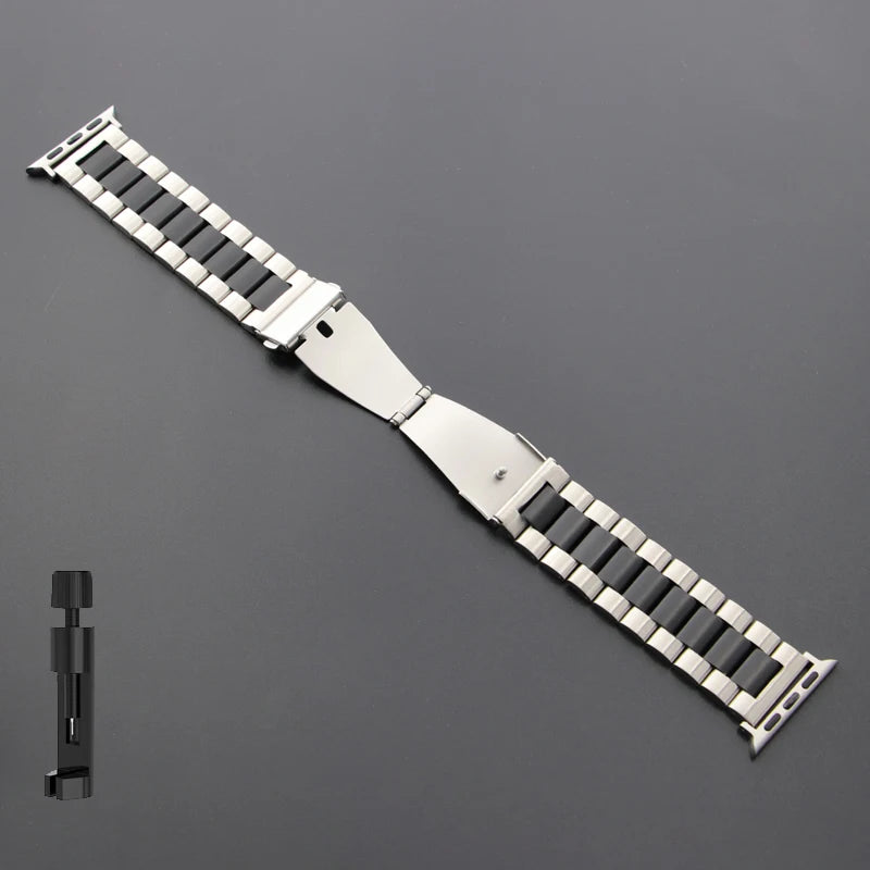Stainless Steel Strap for Apple Watch Band 46mm 49mm 40/44mm 42mm 41m/45mm Metal Bracelet IWatch Ultra2 Series 10 9 8 7 SE 6 5 4