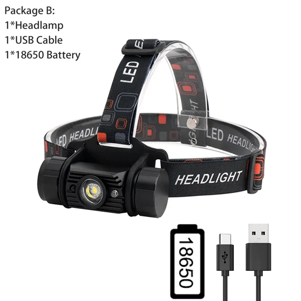 BORUiT RJ-020 LED Induction Headlamp 1000LM Motion Sensor Headlight 18650 Rechargeable Head Torch Camping Hunting Flashlight