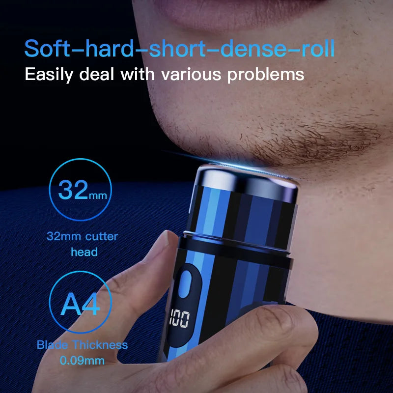 Electric Shaver For Men Capsule Design Travel Home Use Electric Beard Knife USB Rechargeable Pocket Mini Portable Electric Razor