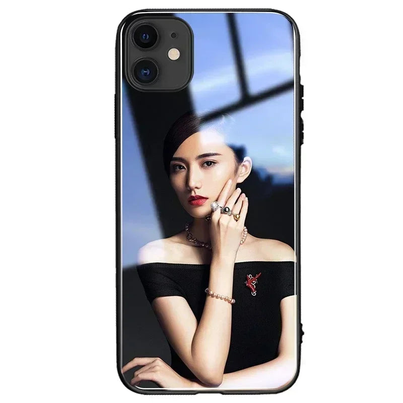 Custom Photo Tempered Glass Case for iPhone 17 Air 16 15 14 13 12 Pro Max Mini 11 XR SE XS 8 Plus Cover Unique Bumper DIY Shell