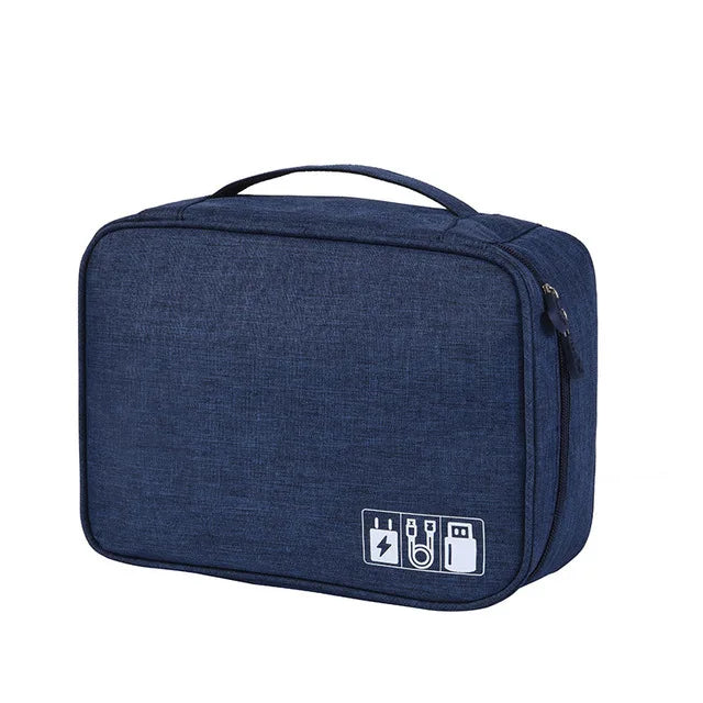 Cable Organizer Box Travel Gadget Bag Hard Drives Portable Storage Case HDD Case Protective Pouch Bag For iPad Mini Power Bank