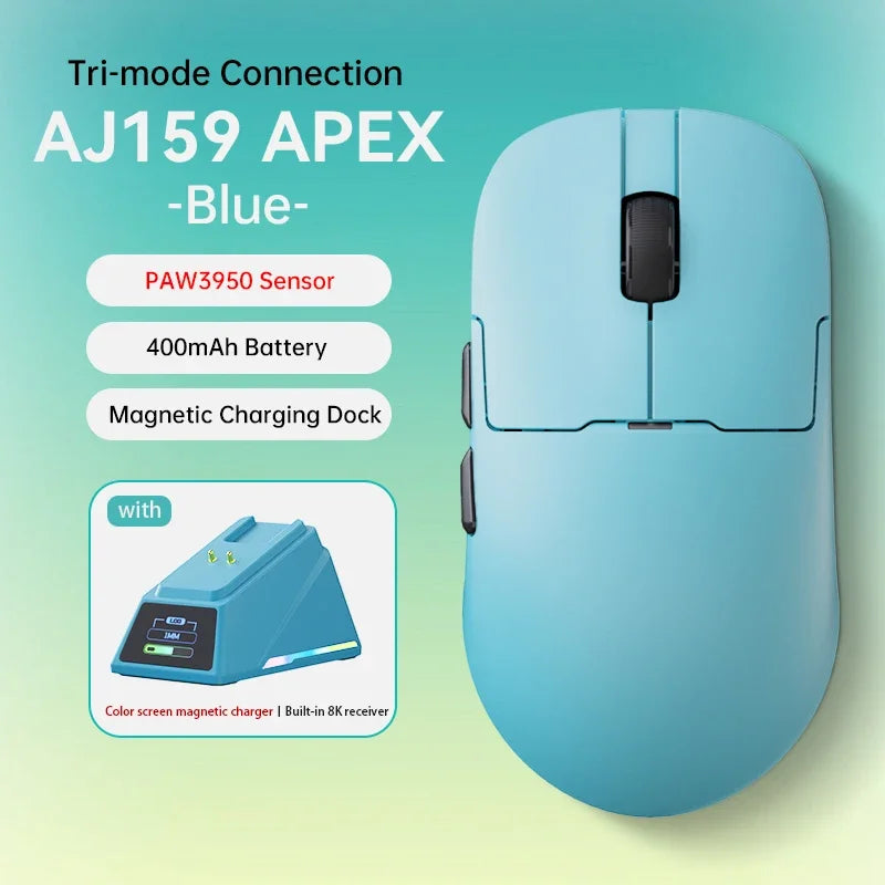 AJAZZ AJ159 2.4G USB Wireless Mouse Bluetooth 2.4G Gaming Mouse 26000 DPI Programmable Buttons Mice for Gamer Mouse PC Laptop