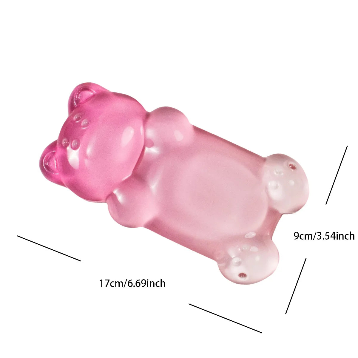 Ergonomic Silicone Gel Mouse Wrist Rest Pink Clear Cute Bear Mouse Wrist Rest Comfort & Support for Typing and Gaming