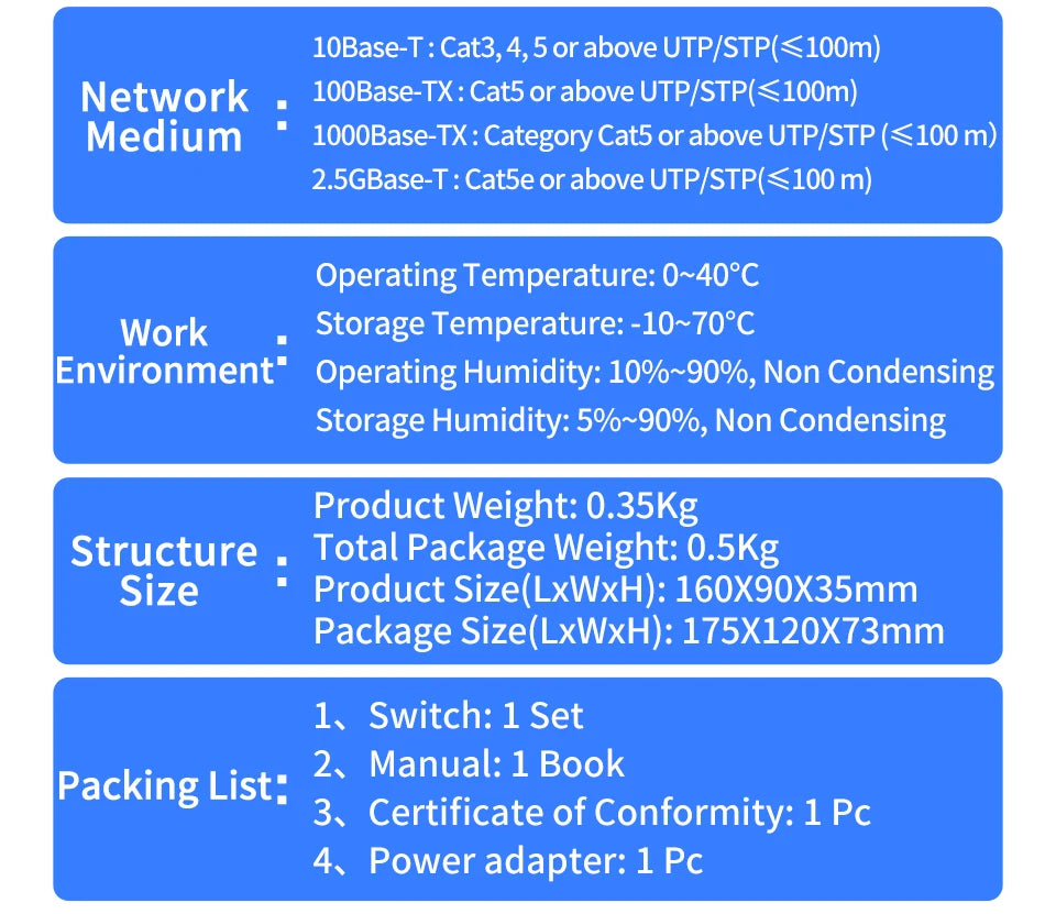 LIANGUO 2.5Gb 8 Port Network Switch 2.5Gbps Unmanaged Ethernet Switch with 10Gb SFP+ Slot Home Lab Small Setup Plug&Play Switch