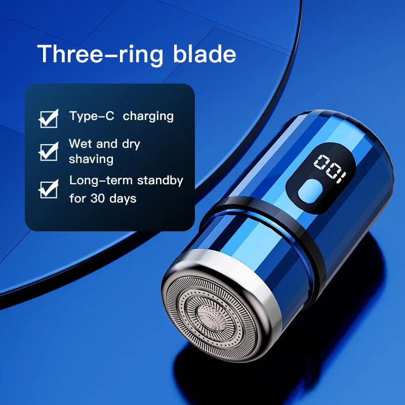 Electric Shaver For Men Capsule Design Travel Home Use Electric Beard Knife USB Rechargeable Pocket Mini Portable Electric Razor