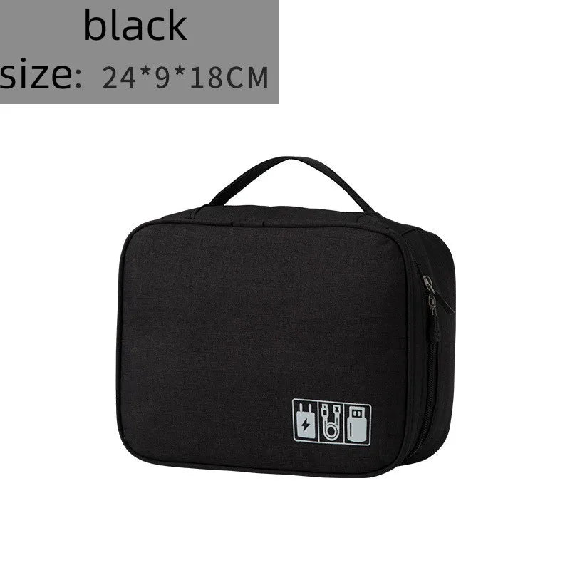 Cable Organizer Box Travel Gadget Bag Hard Drives Portable Storage Case HDD Case Protective Pouch Bag For iPad Mini Power Bank