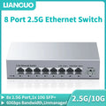 LIANGUO 2.5Gb 8 Port Network Switch 2.5Gbps Unmanaged Ethernet Switch with 10Gb SFP+ Slot Home Lab Small Setup Plug&Play Switch