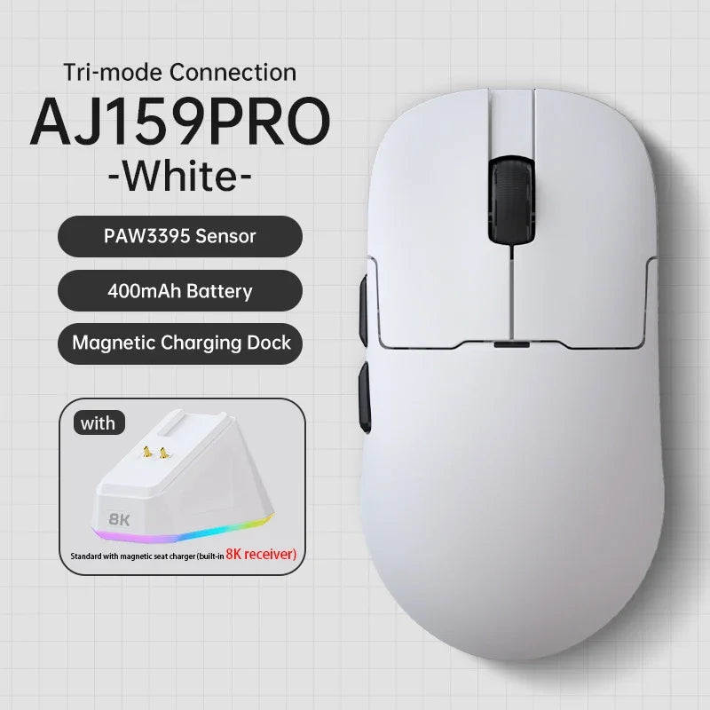AJAZZ AJ159 2.4G USB Wireless Mouse Bluetooth 2.4G Gaming Mouse 26000 DPI Programmable Buttons Mice for Gamer Mouse PC Laptop