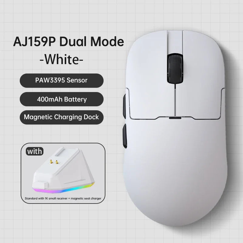 AJAZZ AJ159 2.4G USB Wireless Mouse Bluetooth 2.4G Gaming Mouse 26000 DPI Programmable Buttons Mice for Gamer Mouse PC Laptop