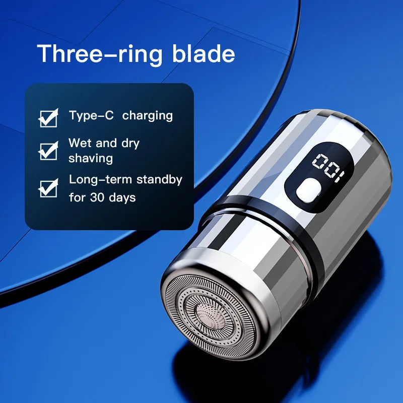 Electric Shaver For Men Capsule Design Travel Home Use Electric Beard Knife USB Rechargeable Pocket Mini Portable Electric Razor