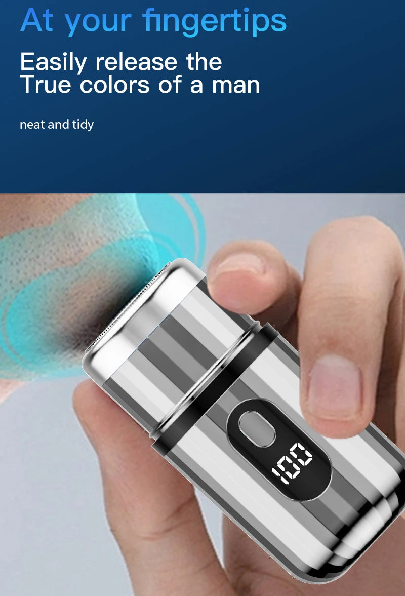 Electric Shaver For Men Capsule Design Travel Home Use Electric Beard Knife USB Rechargeable Pocket Mini Portable Electric Razor