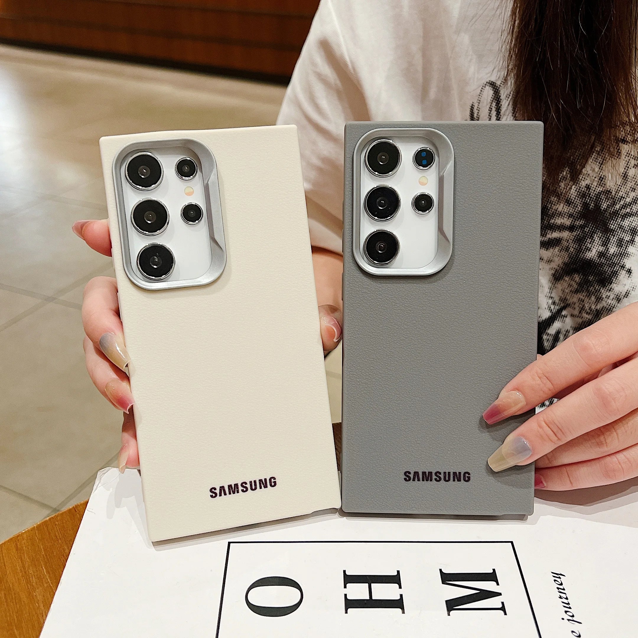 Original Official Leather Pattern Soft TPU Case Samsung Galaxy S26 S25 S24 S23 S22 S21 Ultra Plus Shockproof Protective Cover