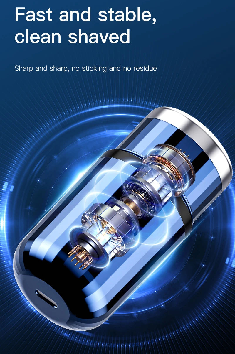 Electric Shaver For Men Capsule Design Travel Home Use Electric Beard Knife USB Rechargeable Pocket Mini Portable Electric Razor