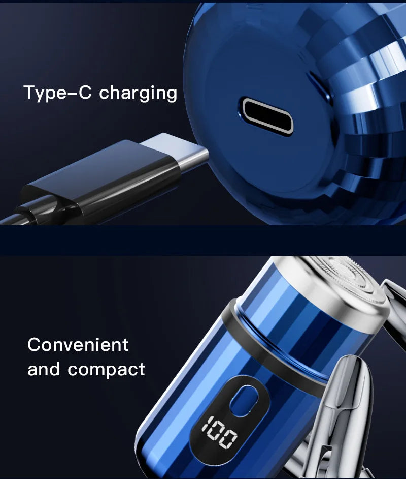 Electric Shaver For Men Capsule Design Travel Home Use Electric Beard Knife USB Rechargeable Pocket Mini Portable Electric Razor