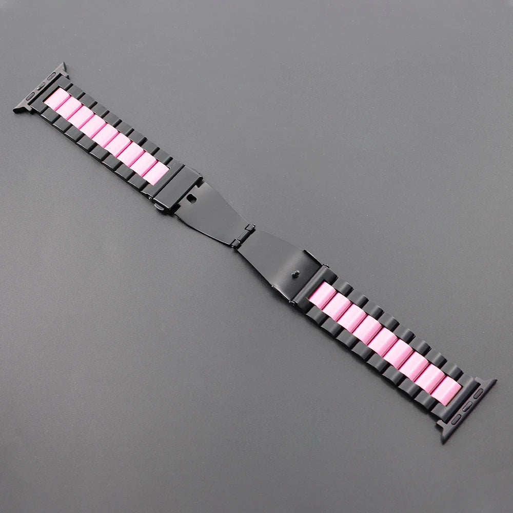 Stainless Steel Strap for Apple Watch Band 46mm 49mm 40/44mm 42mm 41m/45mm Metal Bracelet IWatch Ultra2 Series 10 9 8 7 SE 6 5 4