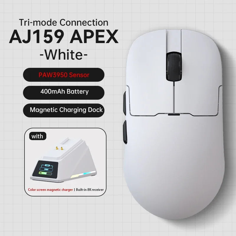 AJAZZ AJ159 2.4G USB Wireless Mouse Bluetooth 2.4G Gaming Mouse 26000 DPI Programmable Buttons Mice for Gamer Mouse PC Laptop
