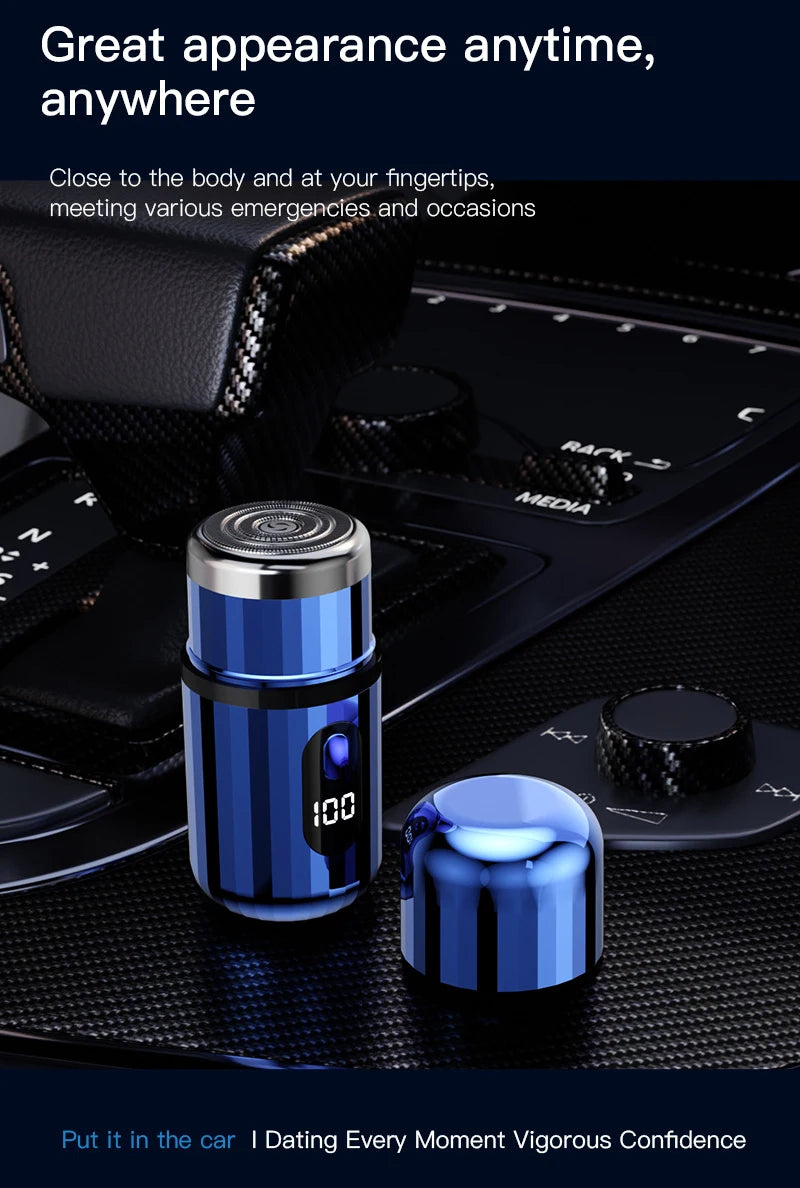 Electric Shaver For Men Capsule Design Travel Home Use Electric Beard Knife USB Rechargeable Pocket Mini Portable Electric Razor