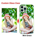 Custom Photo Tempered Glass Case for iPhone 17 Air 16 15 14 13 12 Pro Max Mini 11 XR SE XS 8 Plus Cover Unique Bumper DIY Shell