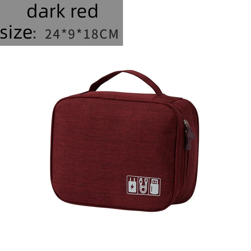 Cable Organizer Box Travel Gadget Bag Hard Drives Portable Storage Case HDD Case Protective Pouch Bag For iPad Mini Power Bank