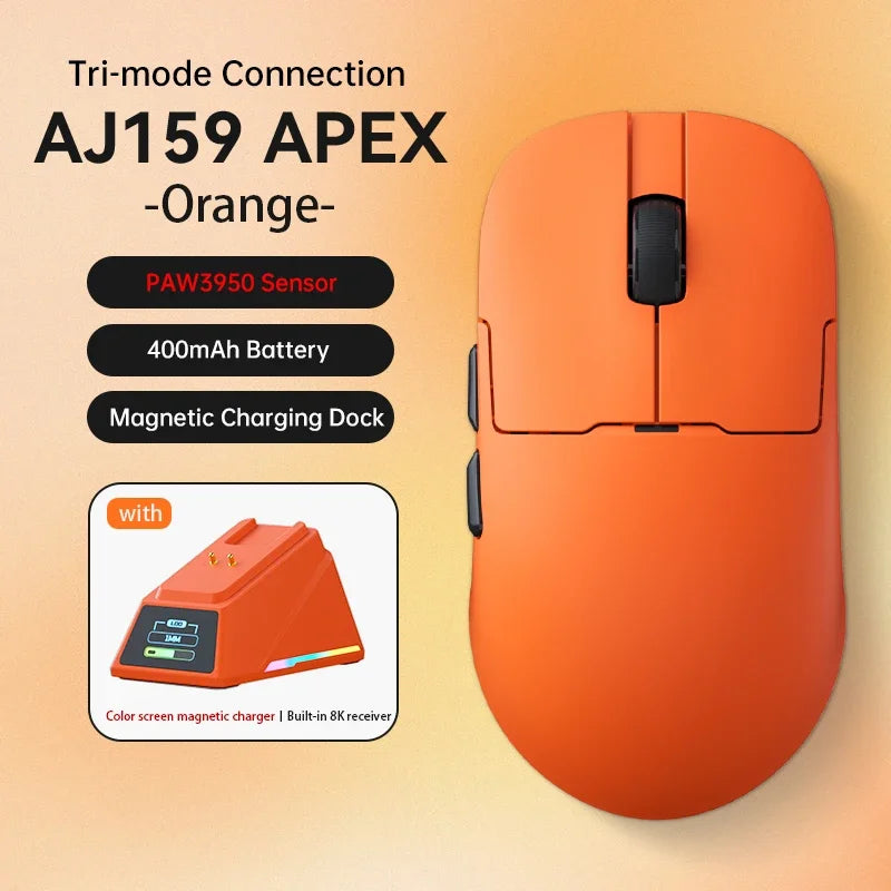 AJAZZ AJ159 2.4G USB Wireless Mouse Bluetooth 2.4G Gaming Mouse 26000 DPI Programmable Buttons Mice for Gamer Mouse PC Laptop