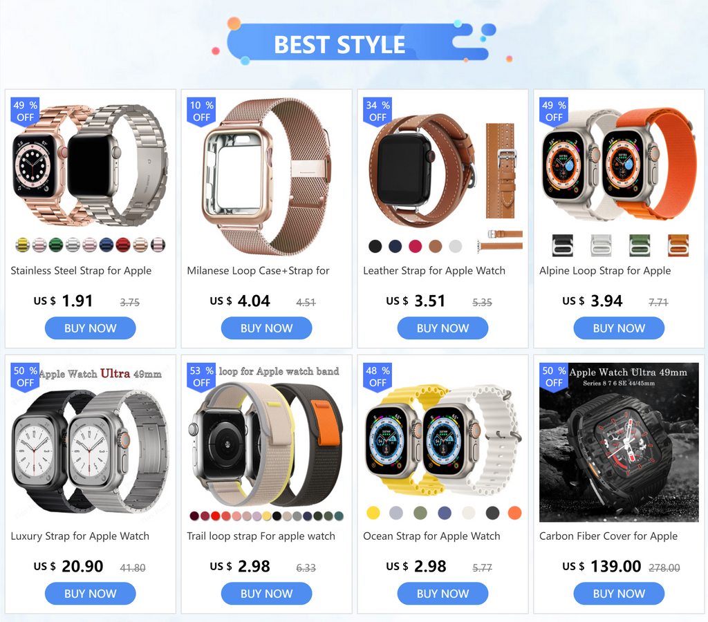 Stainless Steel Strap for Apple Watch Band 46mm 49mm 40/44mm 42mm 41m/45mm Metal Bracelet IWatch Ultra2 Series 10 9 8 7 SE 6 5 4