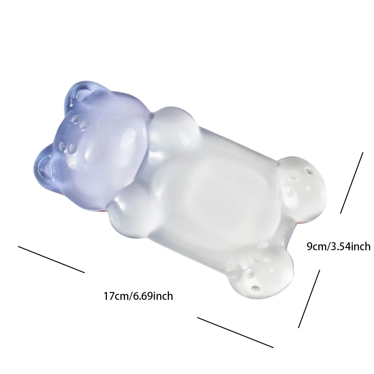 Ergonomic Silicone Gel Mouse Wrist Rest Pink Clear Cute Bear Mouse Wrist Rest Comfort & Support for Typing and Gaming