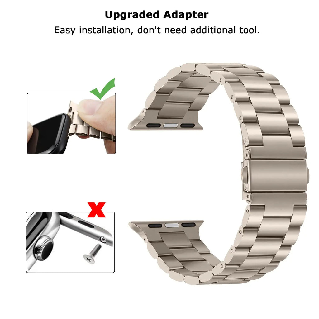 Stainless Steel Strap for Apple Watch Band 46mm 49mm 40/44mm 42mm 41m/45mm Metal Bracelet IWatch Ultra2 Series 10 9 8 7 SE 6 5 4